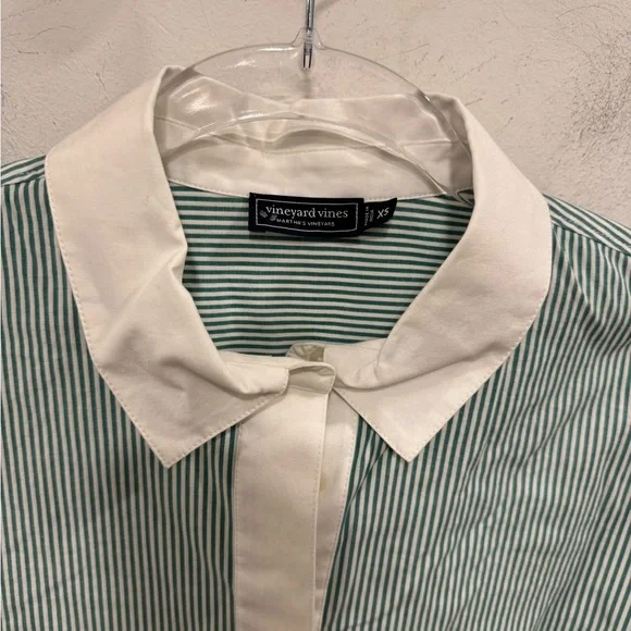 Vineyard Vines Green and White Striped Dress - Picture 2 of 6